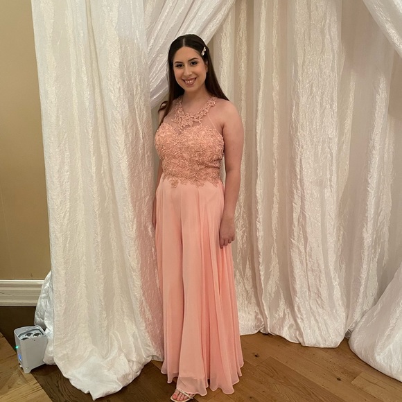 MAY QUEEN DRESS 1557 - SIZE 14 BLUSH - Picture 3 of 3